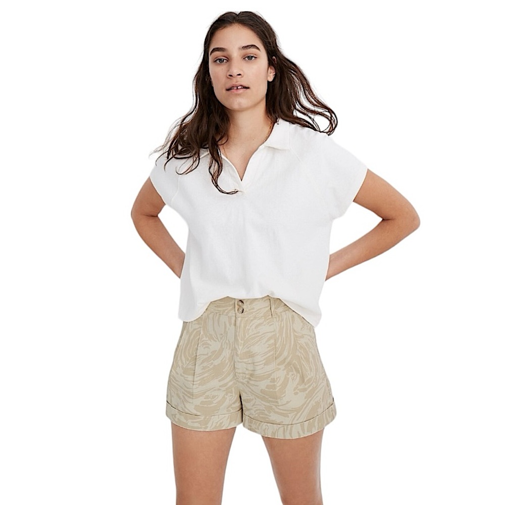 Madewell Pleated Shorts in Brushing Up AJ530 size 0 NWT